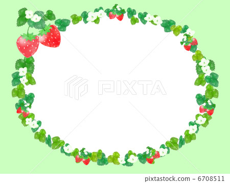 草莓果實甜花葉真正的甜點春天框架框架數量 6708511