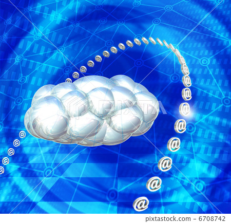 Ring of Atmark and Cloud Computing - Stock Illustration [6708742] - PIXTA