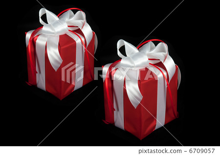 red gift box on black red gift box on black 6709057