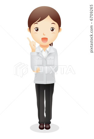 工作服女性例證 6709265
