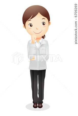 工作服女性例證 工作服女性例證 6709269