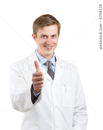 doctor with thumbs up doctor with thumbs up 6709326