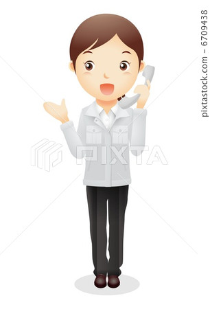 工作服女性例證 工作服女性例證 6709438