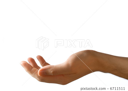 Male hand on a white background 6711511