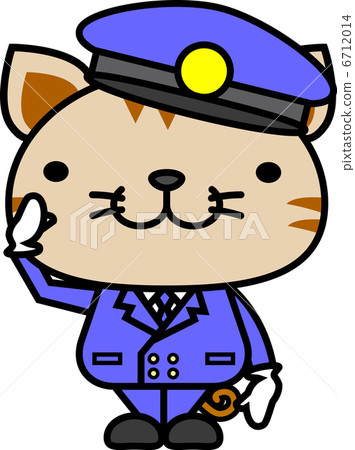 插图素材: 猫的警察