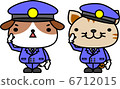 Dog's policeman and a cat's policeman 6712015