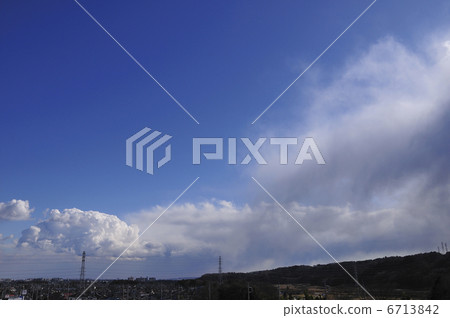 blue sky and white clouds 6713842