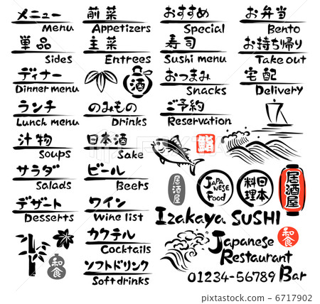 日語菜單(英文) 日語菜單(英文) 6717902