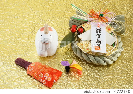 新年的卡片材料 6722328