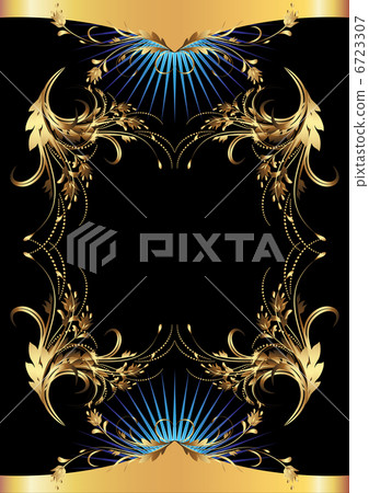 Background with golden ornament 6723307