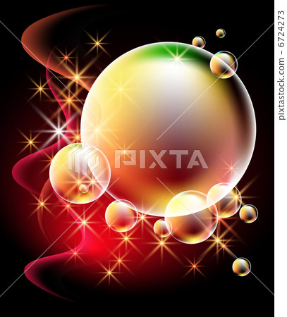 Glowing background with smoke and bubbles 6724273