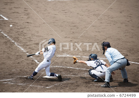 High school baseball batting 6724499