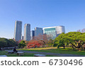 Hamarikyu and Shiodome's building district 6730496
