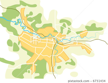 Simplified Vector Map of The City II Simplified Vector Map of The City II 6731434