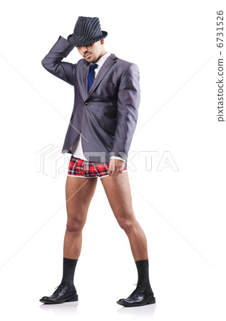 Nude businessman isolated on white 6731526