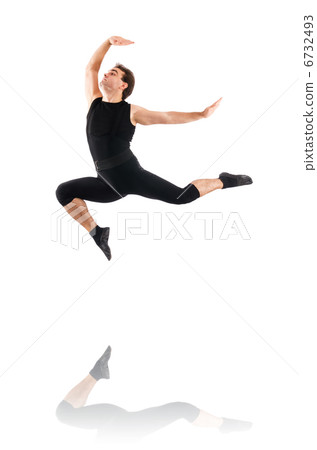 Dancer isolated on the white background Dancer isolated on the white background 6732493