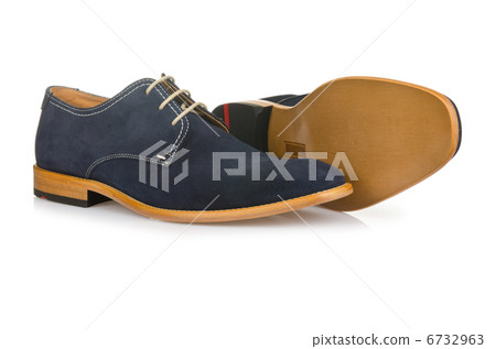 Fashion concept with male shoes on white 6732963