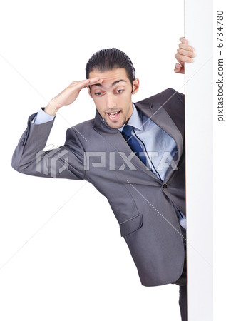 Businessman with blank message Businessman with blank message 6734780