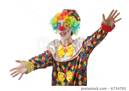Funny clown on the white 6734795