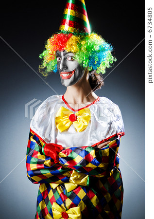 Funny clown in studio shooting Funny clown in studio shooting 6734805
