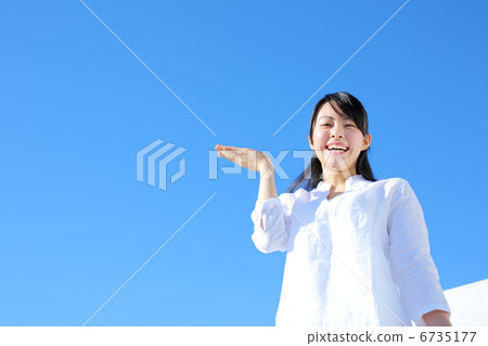 Blue Sky and Female 6735177