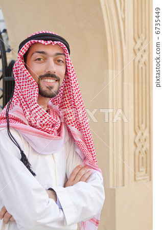 Arab on the street in summer Arab on the street in summer 6735449
