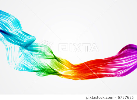 Abstract colorful smoke waves 6737655