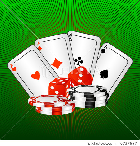 Play cards and dice. 6737657