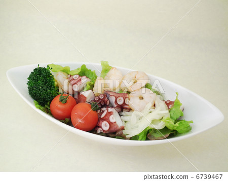 Takoyaki Marinade style seafood salad 6739467