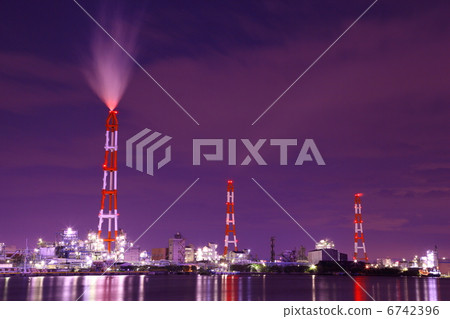 工廠夜景 6742396