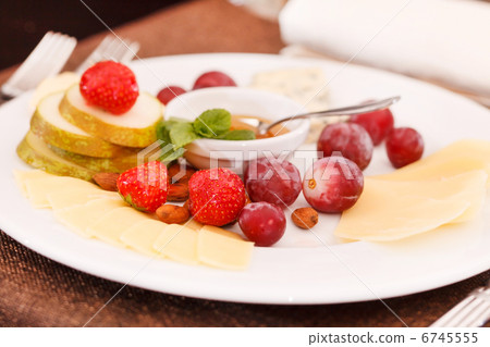 cheese and fruits for appetizer 6745555
