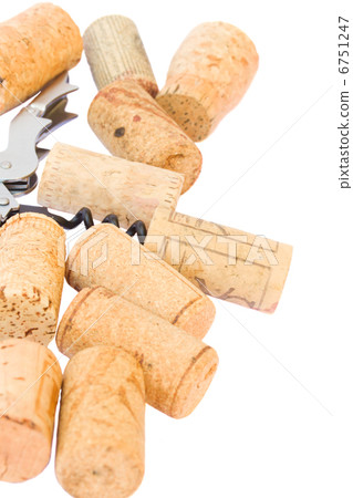 Corkscrew with wine corks 6751247
