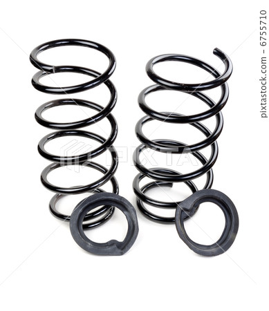 Set of two car springs and rubber spacers 6755710