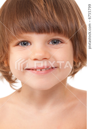 Close-up portrait of the girl child in the studio 6755799