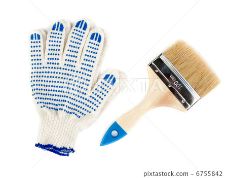 two hands using a paint brushes 6755842