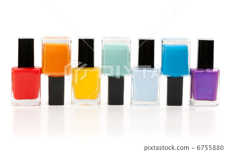 Group of nail polishes isolated on white 6755880