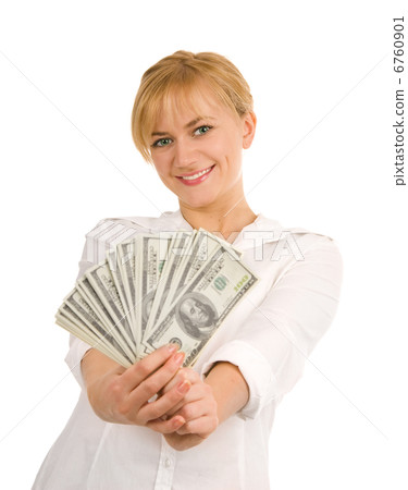 Beautiful woman with money 3 Beautiful woman with money 3 6760901
