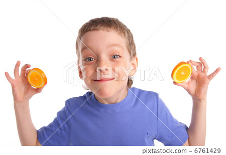 Boy with an orange Boy with an orange 6761429