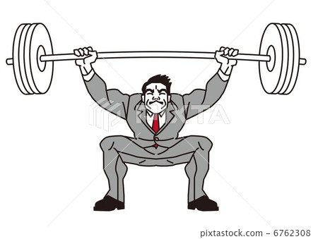 Businessman to weight lifting 6762308