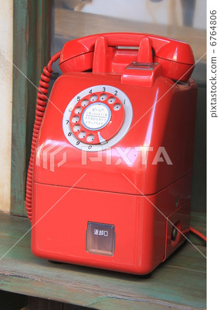 老式紅色電話 6764806