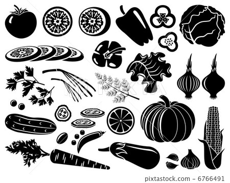 Set of icons of vegetables Set of icons of vegetables 6766491