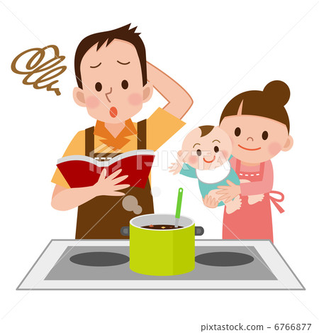 Men and family to cook 6766877
