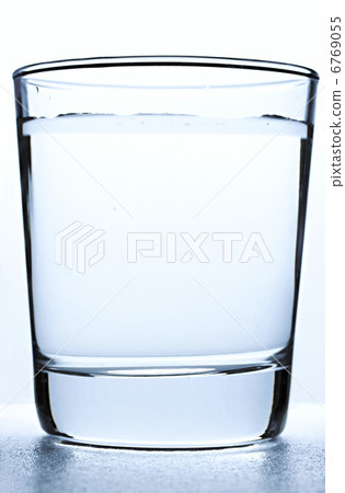 Glass of water on white background 6769055