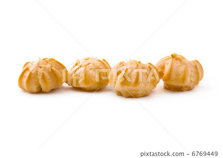 Profiteroles isolated on white 6769449