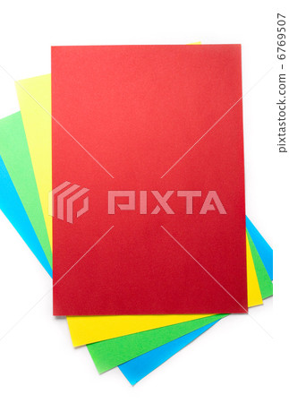 Colored paper isolated on white 6769507
