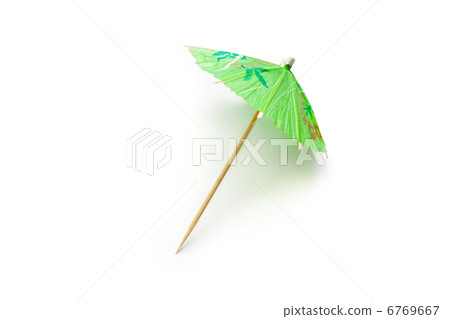 Cocktail umbrella isolated on white 6769667