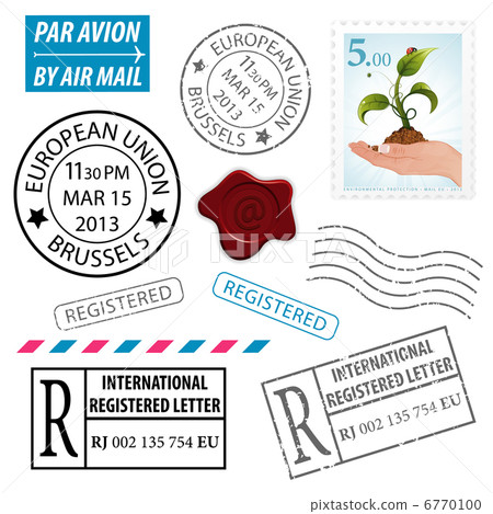 Set Postage Stamps 6770100