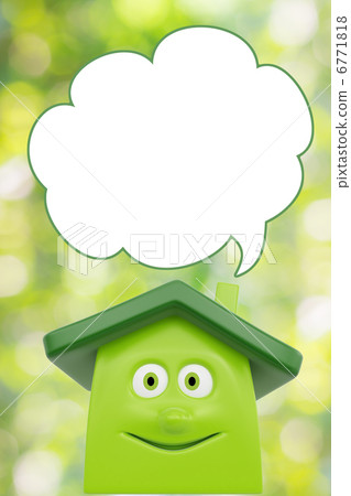 Eco green cartoon house Eco green cartoon house 6771818