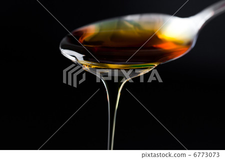 Honey trickle dropping of a full spoon 6773073