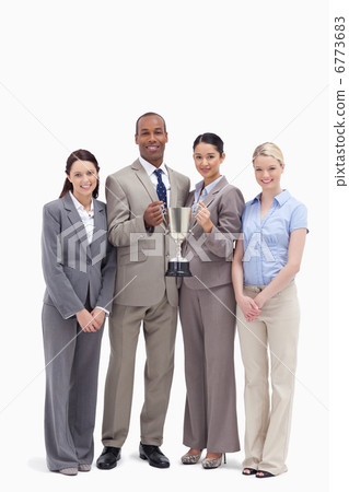 Business team holding a cup 6773683